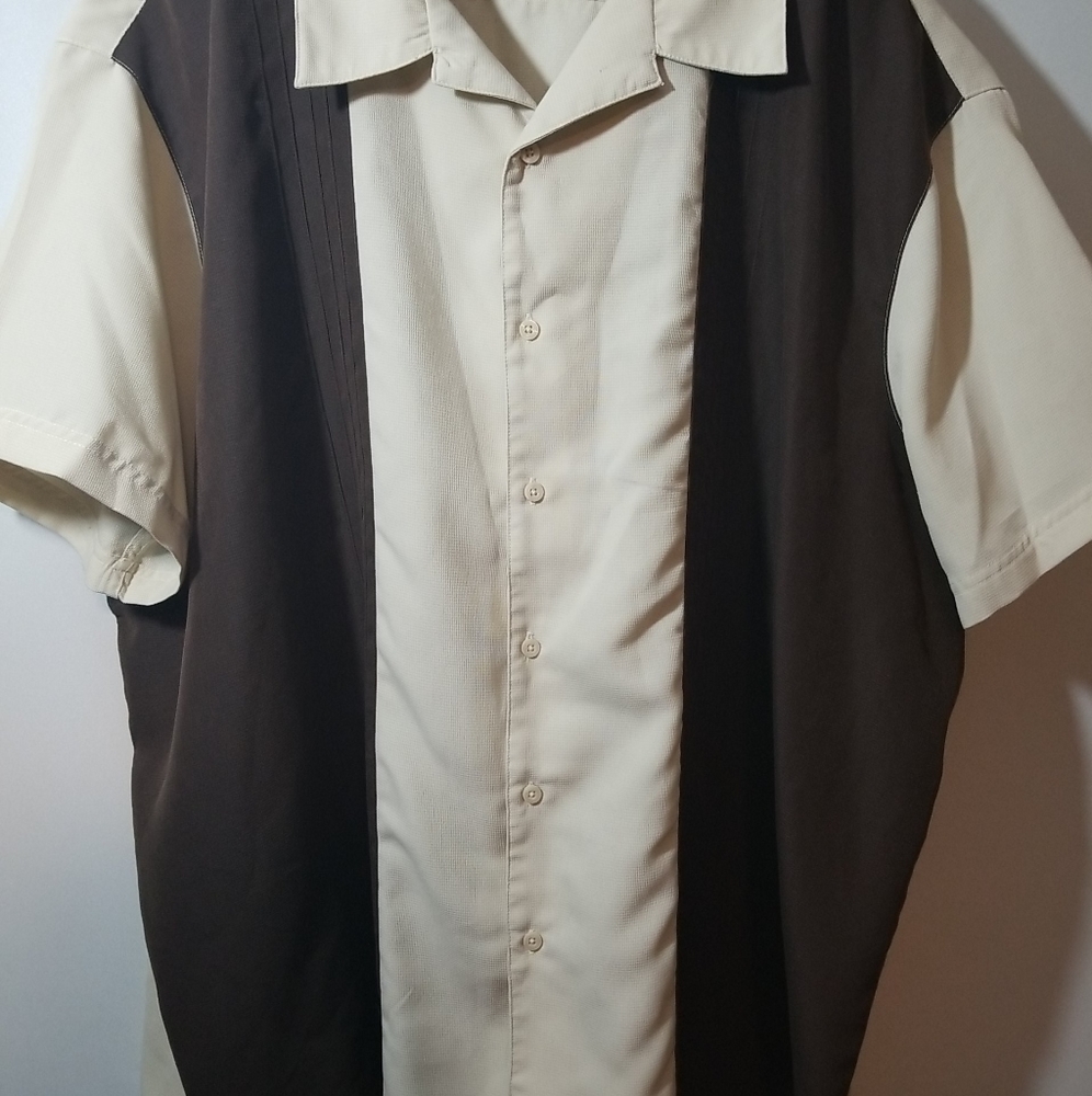 David Taylor Collection Tan/Brown Short Sleeve